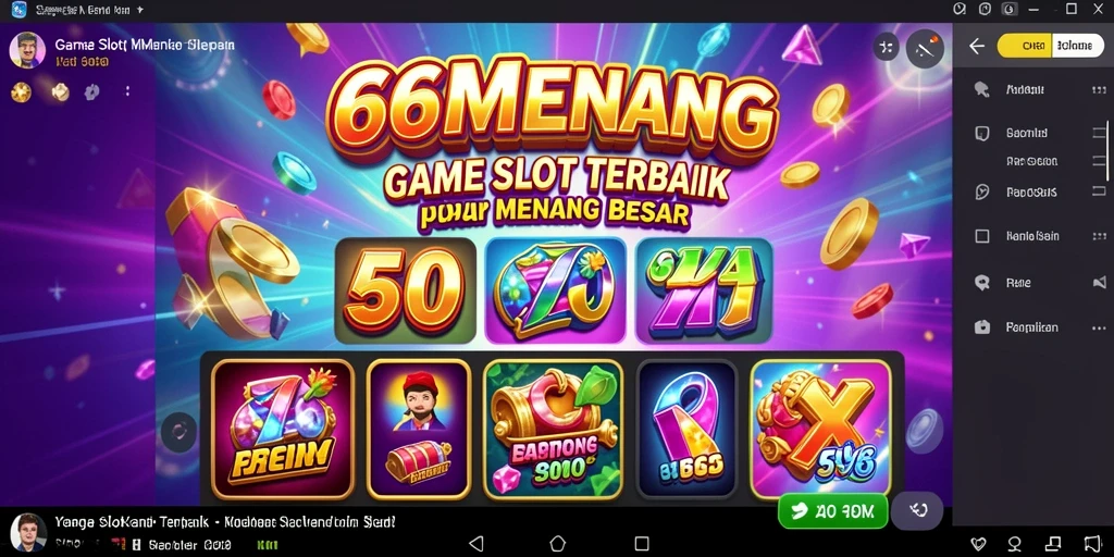 Gameplay Slot seru di 66MENANG dengan berbagai tema menarik.