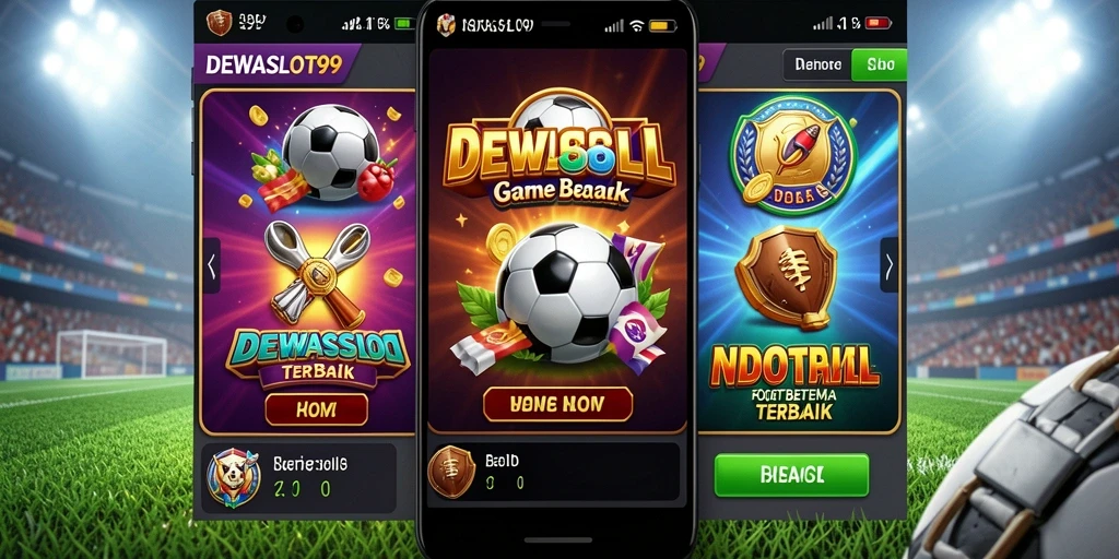 Tampilan gameplay DEWASLOT99 dengan tema Football yang mendebarkan.
