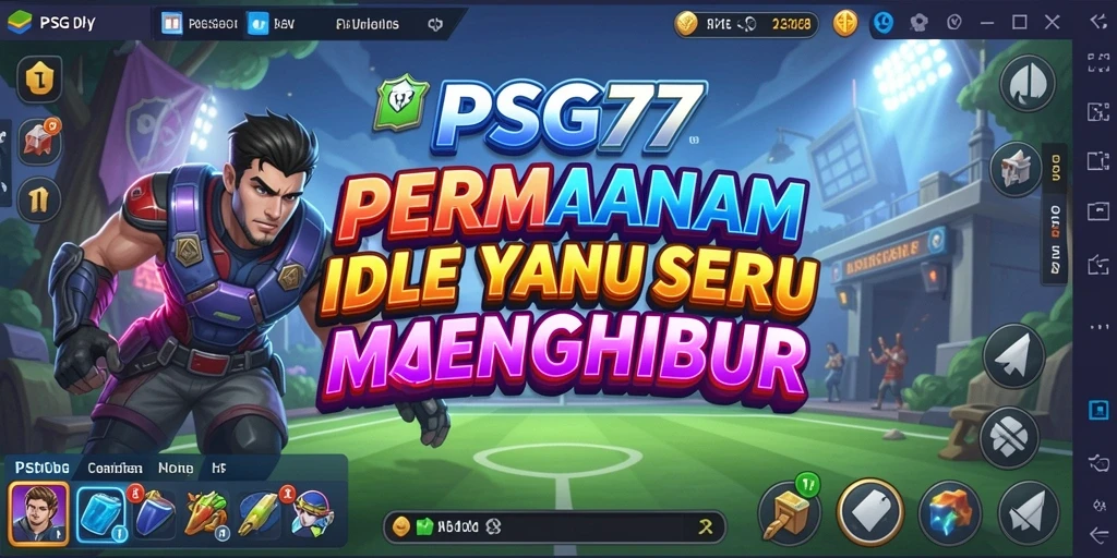 Screenshot utama PSG77 menampilkan gameplay Idle yang menyenangkan.